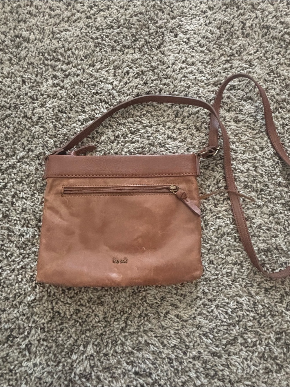 The Sak Brown Embossed Leather Crossbody Bag - Picture 2 of 5